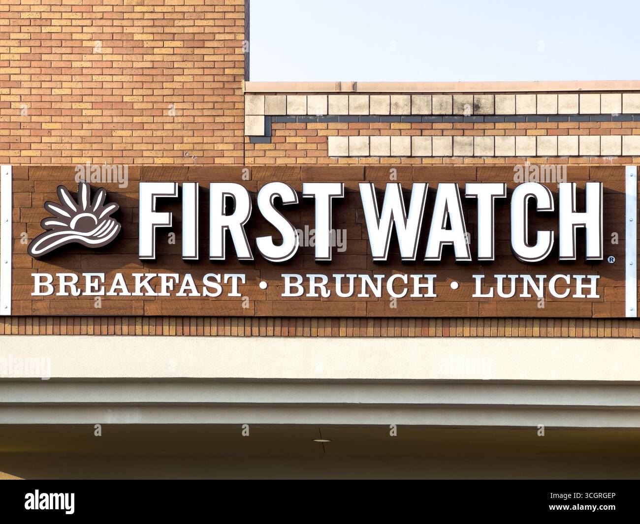 First Watch in Austin, Texas, USA. American restaurant specializing in breakfast, brunch and lunch. - Smartphone Captured Stock Image