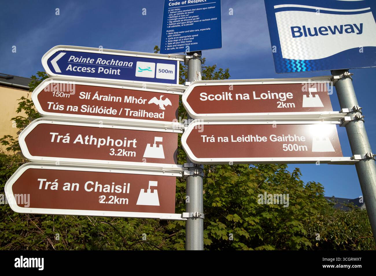 tourist attraction directions on arranmore arainn mhor county donegal republic of ireland Stock Photo