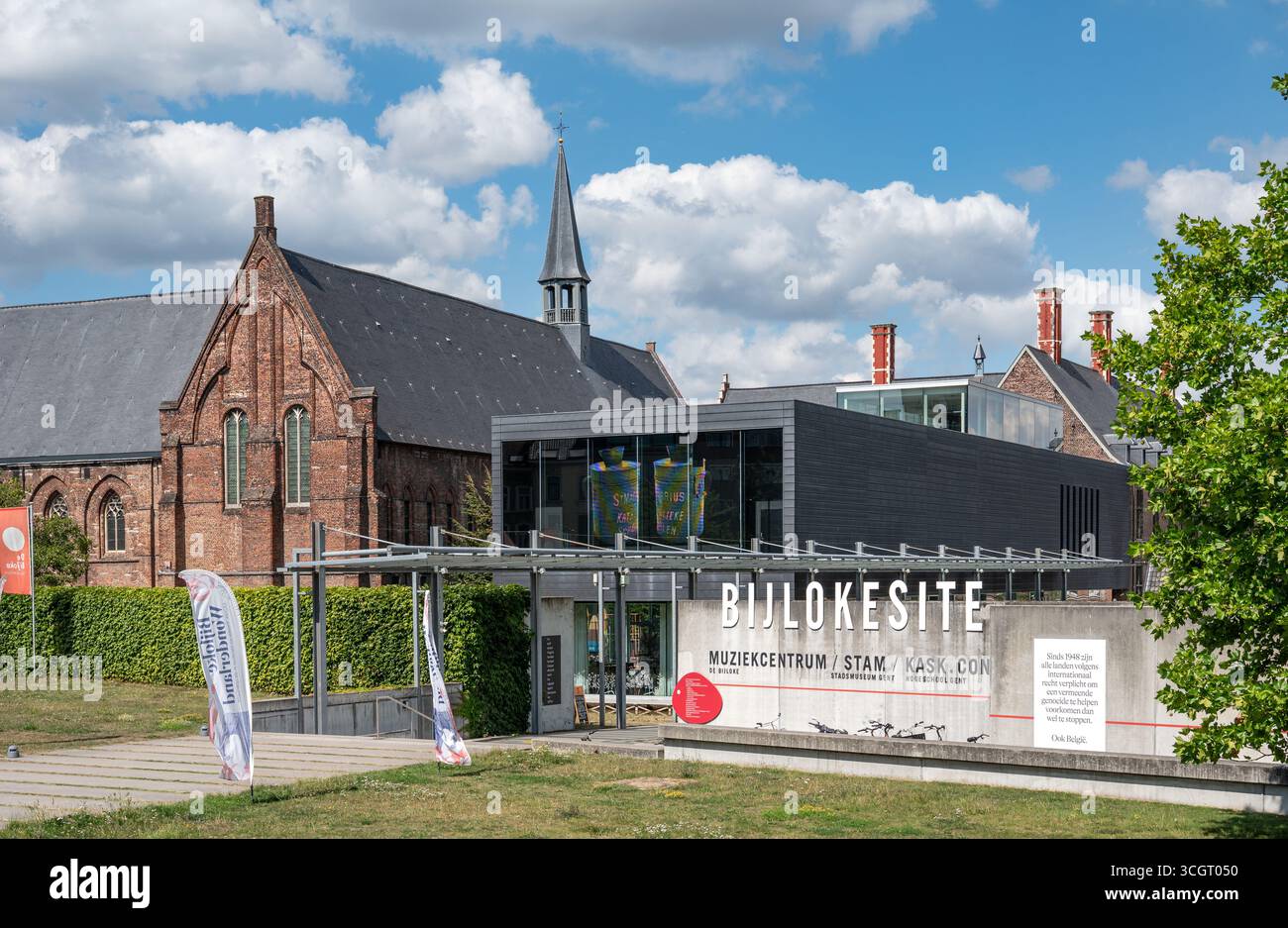 The Bijlokesite, a cultural site with music center, museum and conservatory in Ghent, East Flemish Region, Belgium 21 AUG 2025 Stock Photo