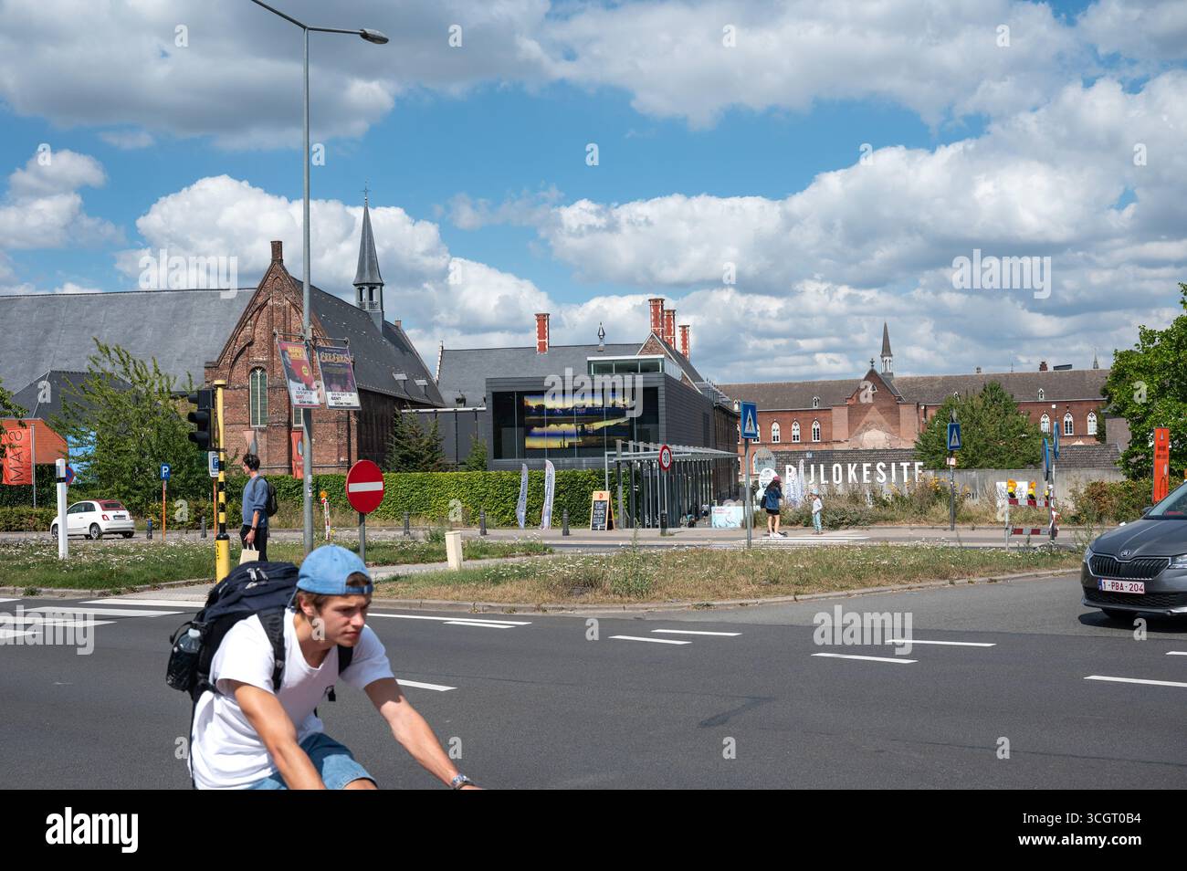 The Bijlokesite, a cultural site with music center, museum and conservatory in Ghent, East Flemish Region, Belgium 21 AUG 2025 Stock Photo