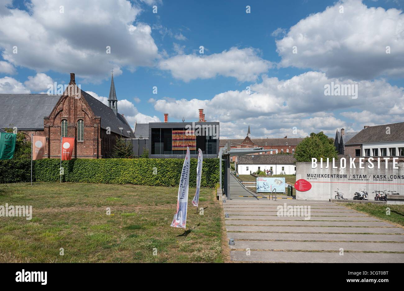 The Bijlokesite, a cultural site with music center, museum and conservatory in Ghent, East Flemish Region, Belgium 21 AUG 2025 Stock Photo