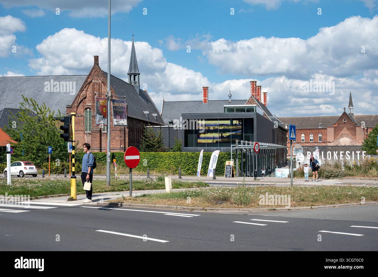 The Bijlokesite, a cultural site with music center, museum and conservatory in Ghent, East Flemish Region, Belgium 21 AUG 2025 Stock Photo