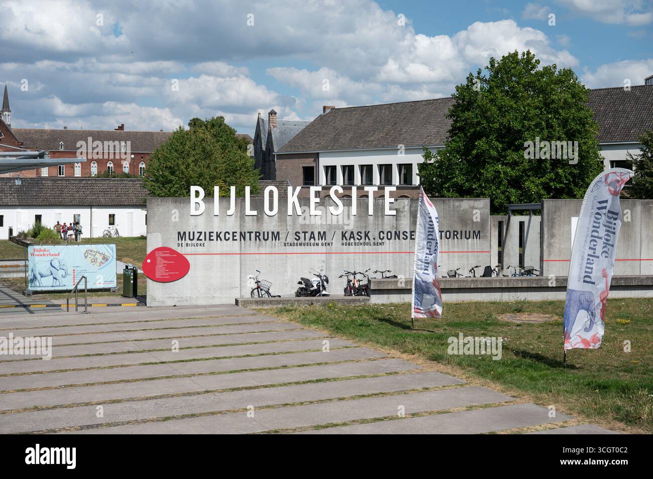 The Bijlokesite, a cultural site with music center, museum and conservatory in Ghent, East Flemish Region, Belgium 21 AUG 2025 Stock Photo