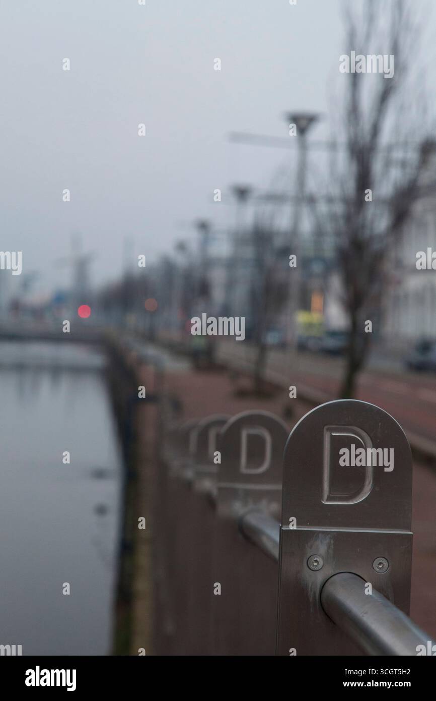 Canal Railing A series of railings alongside the canalside in Delft Stock Photo - Alamy