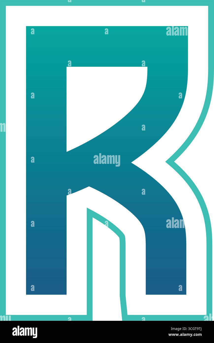 M Shaped R Arc Shaped R Letter Logo Stock Vector Image & Art - Alamy