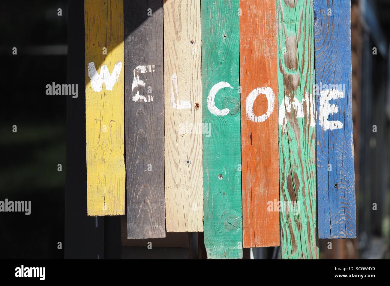 Welcome text made colorful hi-res stock photography and images - Alamy