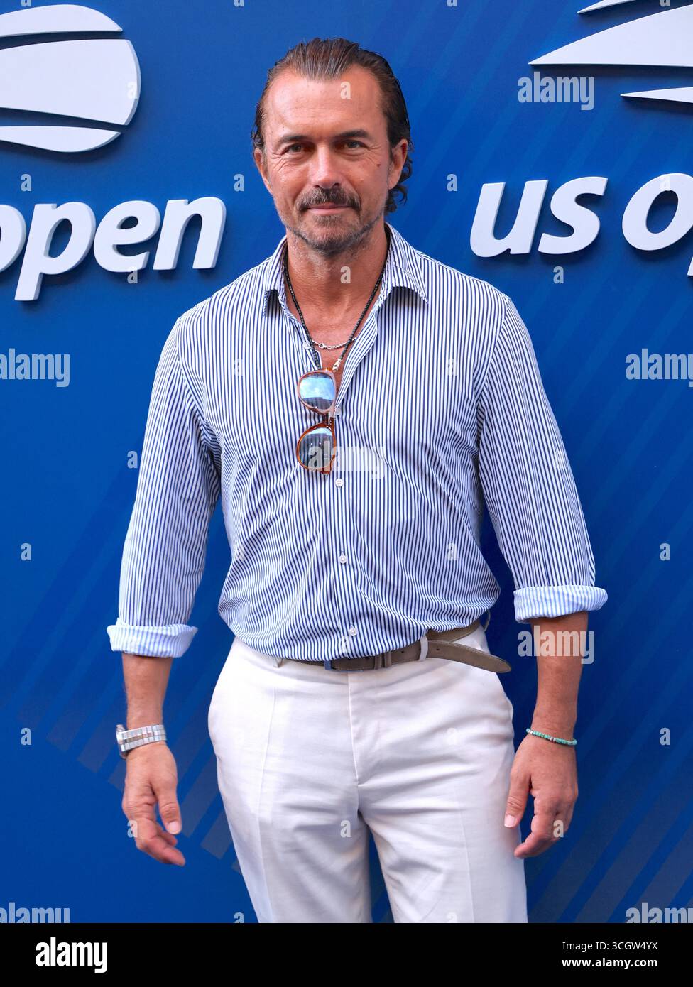William Abadie arrives at the US Open in New York on August 29, 2025 ...