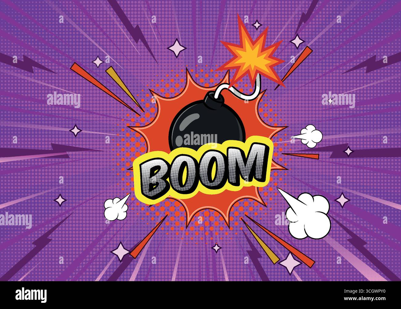 comic background design with explosion illustration Stock Vector Image ...