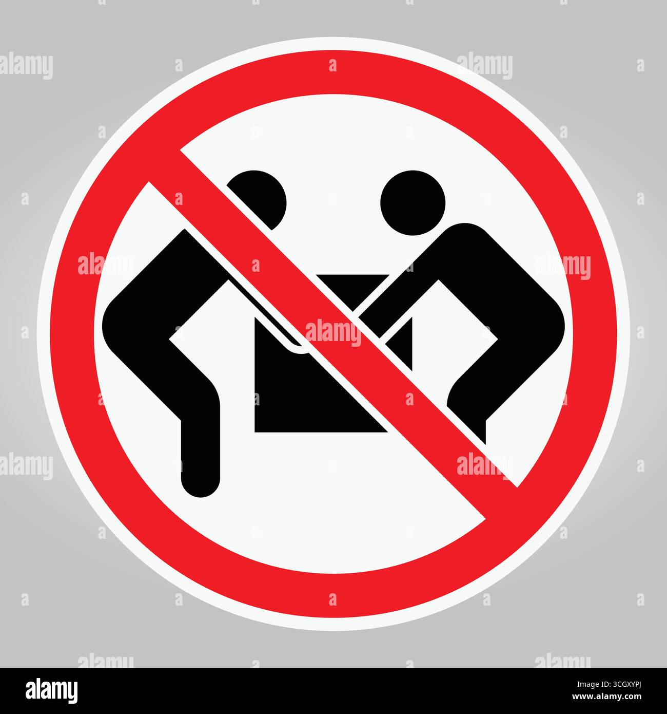 This graphic shows a no lifting sign to emphasize safety awareness in ...