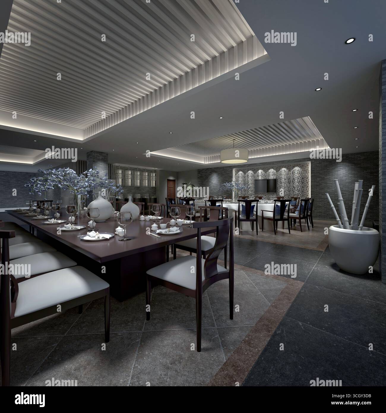Interior design luxury dining hi-res stock photography and images - Alamy
