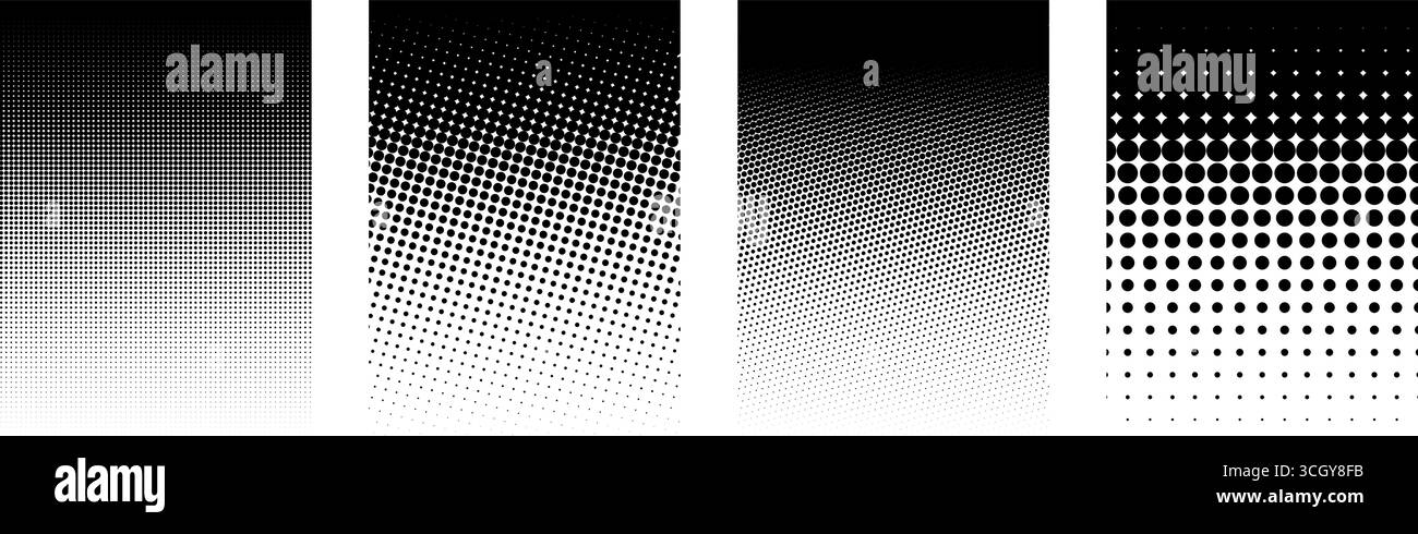 vertical halftone banner templates. Vector illustration Stock Vector