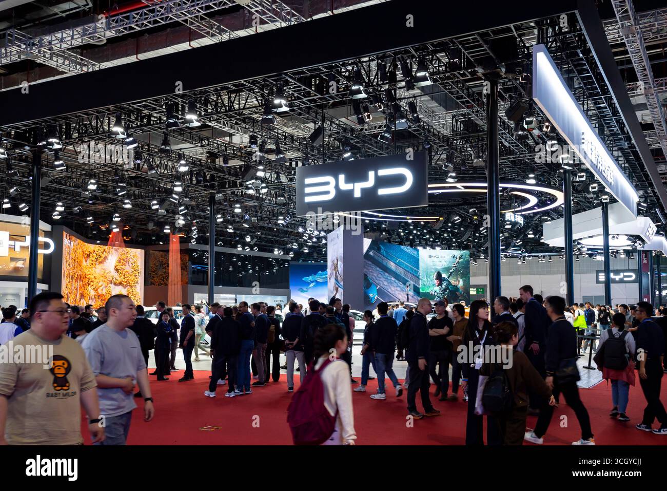 Exhibition, stand, brand, BYD, vehicle, car, electric car ...