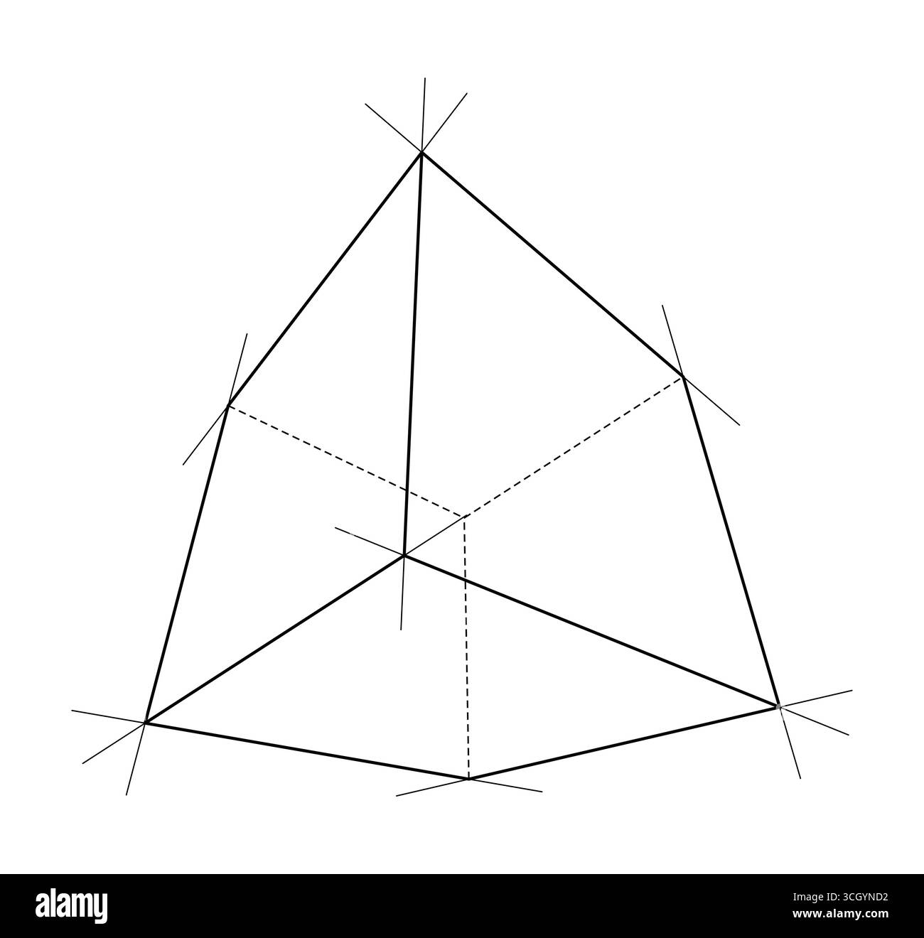 Intersecting points hi-res stock photography and images - Alamy