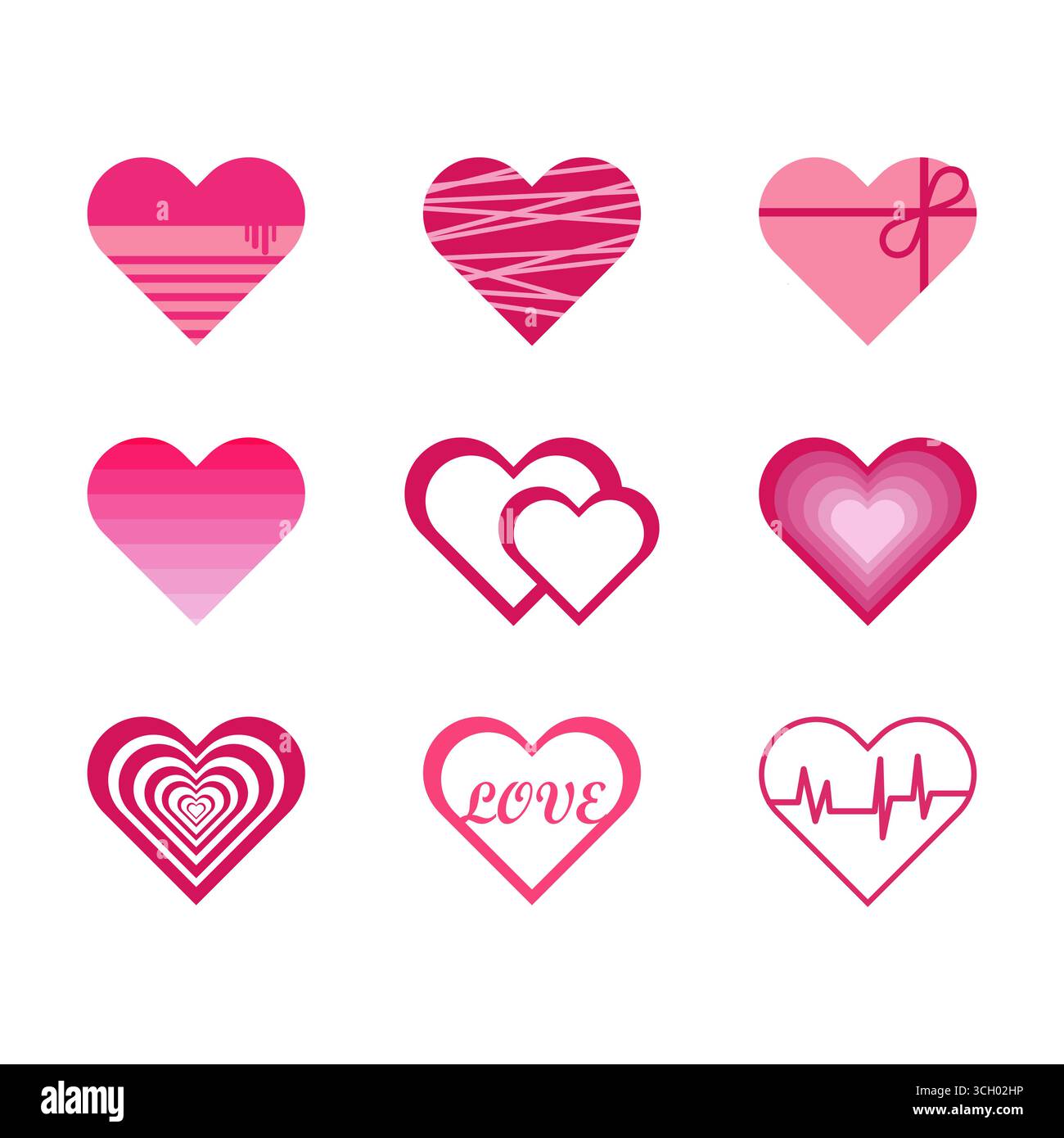 Heart Shape for Valentine's Day. Vector Illustration. Stock Vector