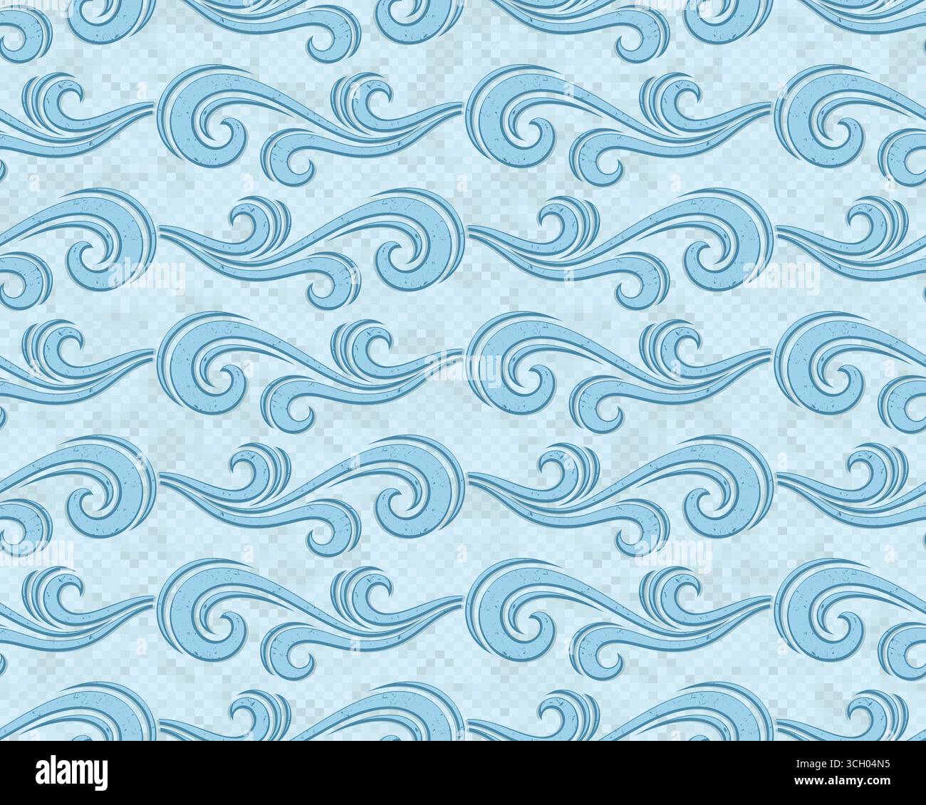 The seamless pixel background with wave. Stock Vector