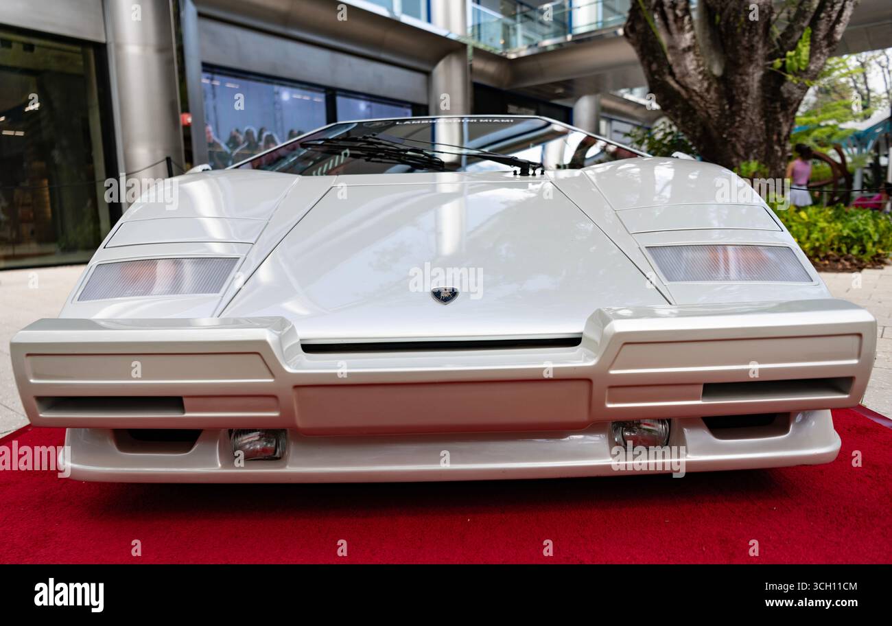 Miami, Florida, USA - February 16, 2025: Lamborghini Countach sport car ...