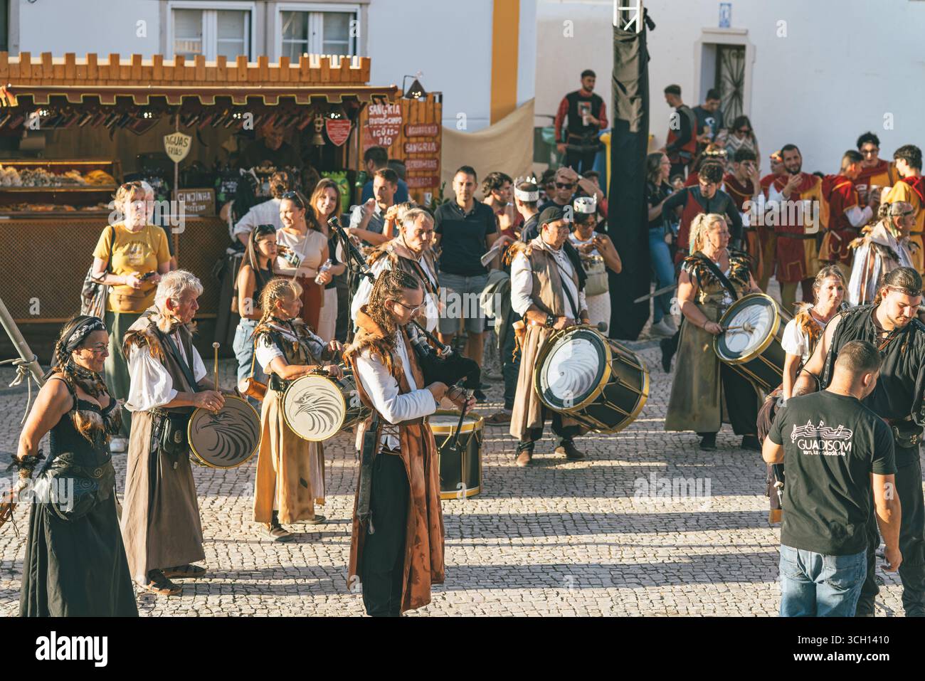 Castro Marim, Portugal, August 29, 2025. Performers dressed in medieval ...