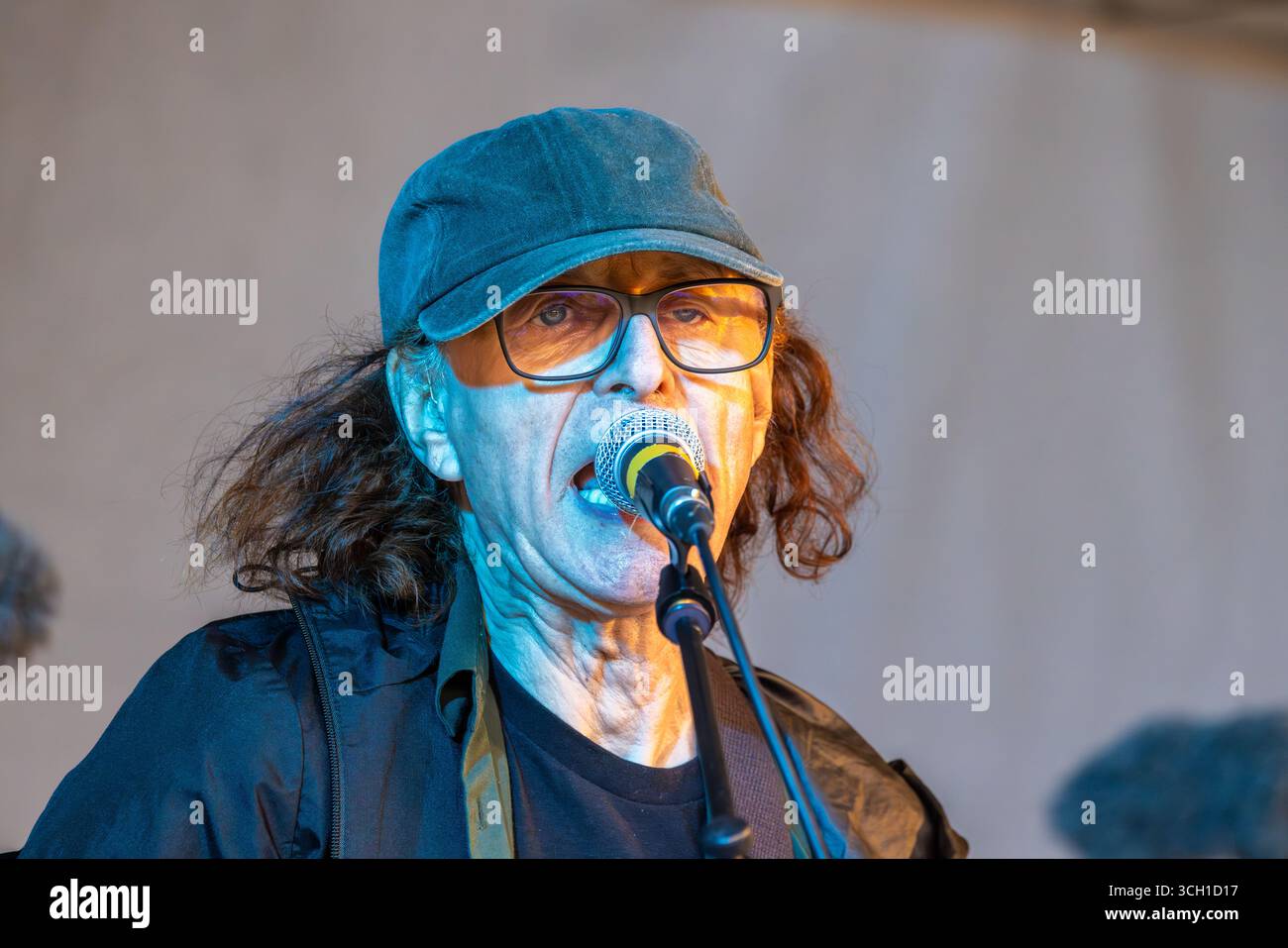 Colin Newman (formerly of Wire) - performing with Immersion at Woodbridge Festival of Art & Music in Elmhurst Park on 30 August 2025 Stock Photo