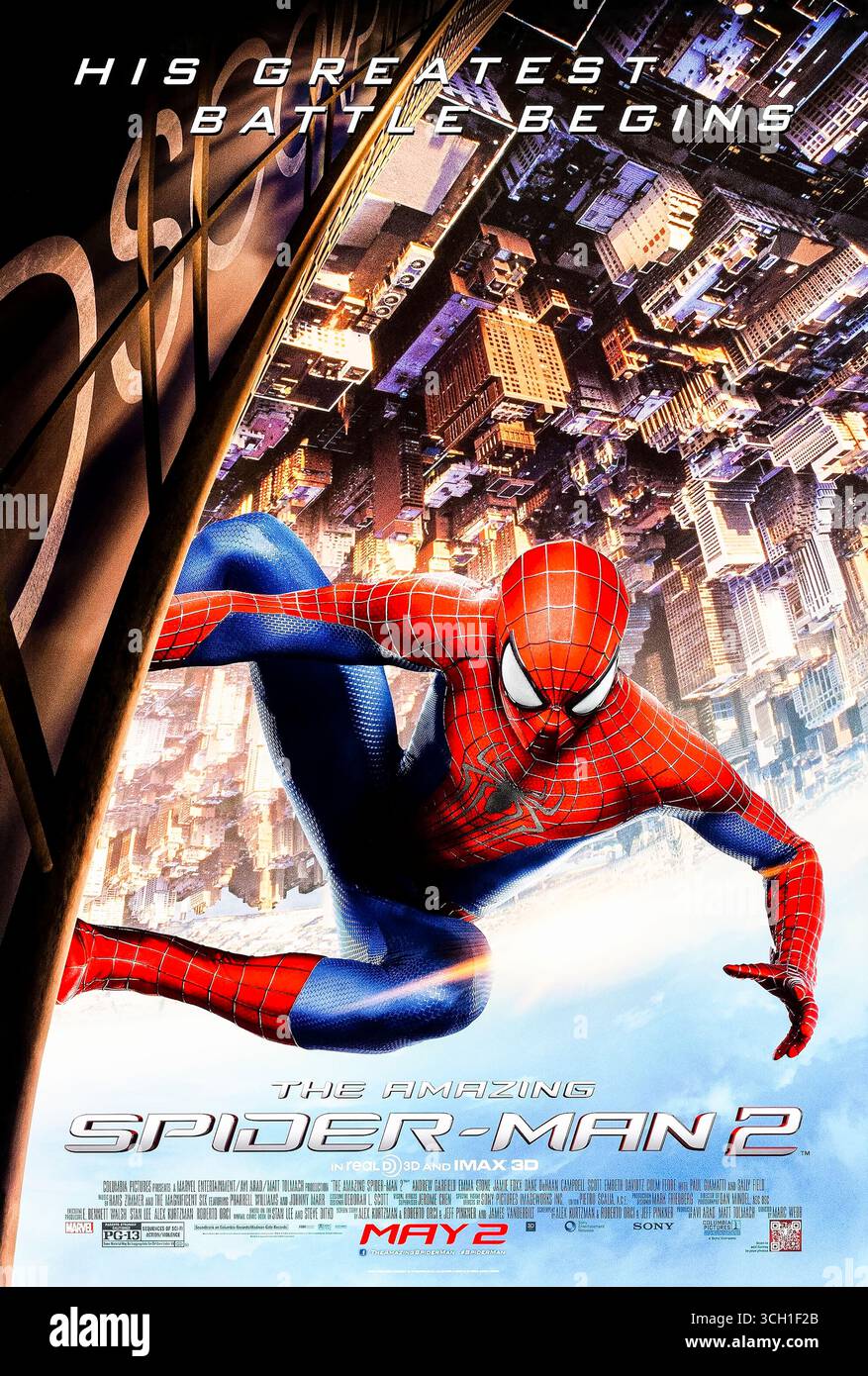 The amazing spider man 2 poster hi-res stock photography and