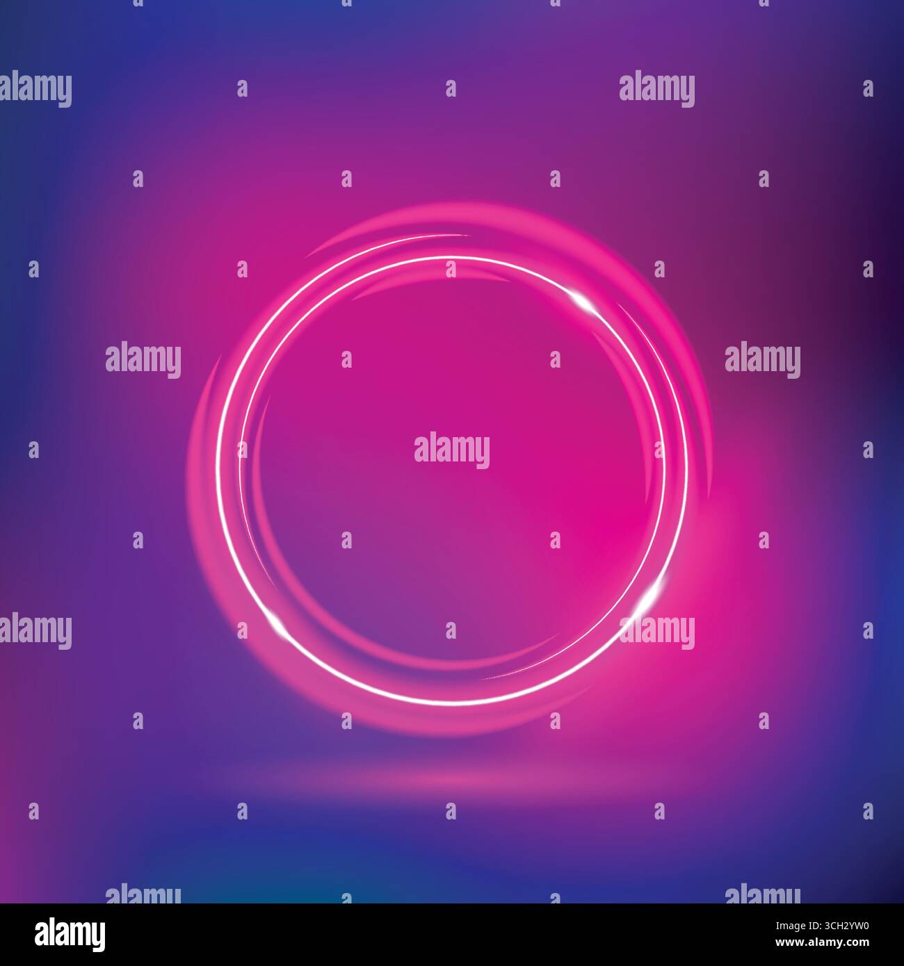 Circle Neon with Gradient Mesh Background Stock Vector