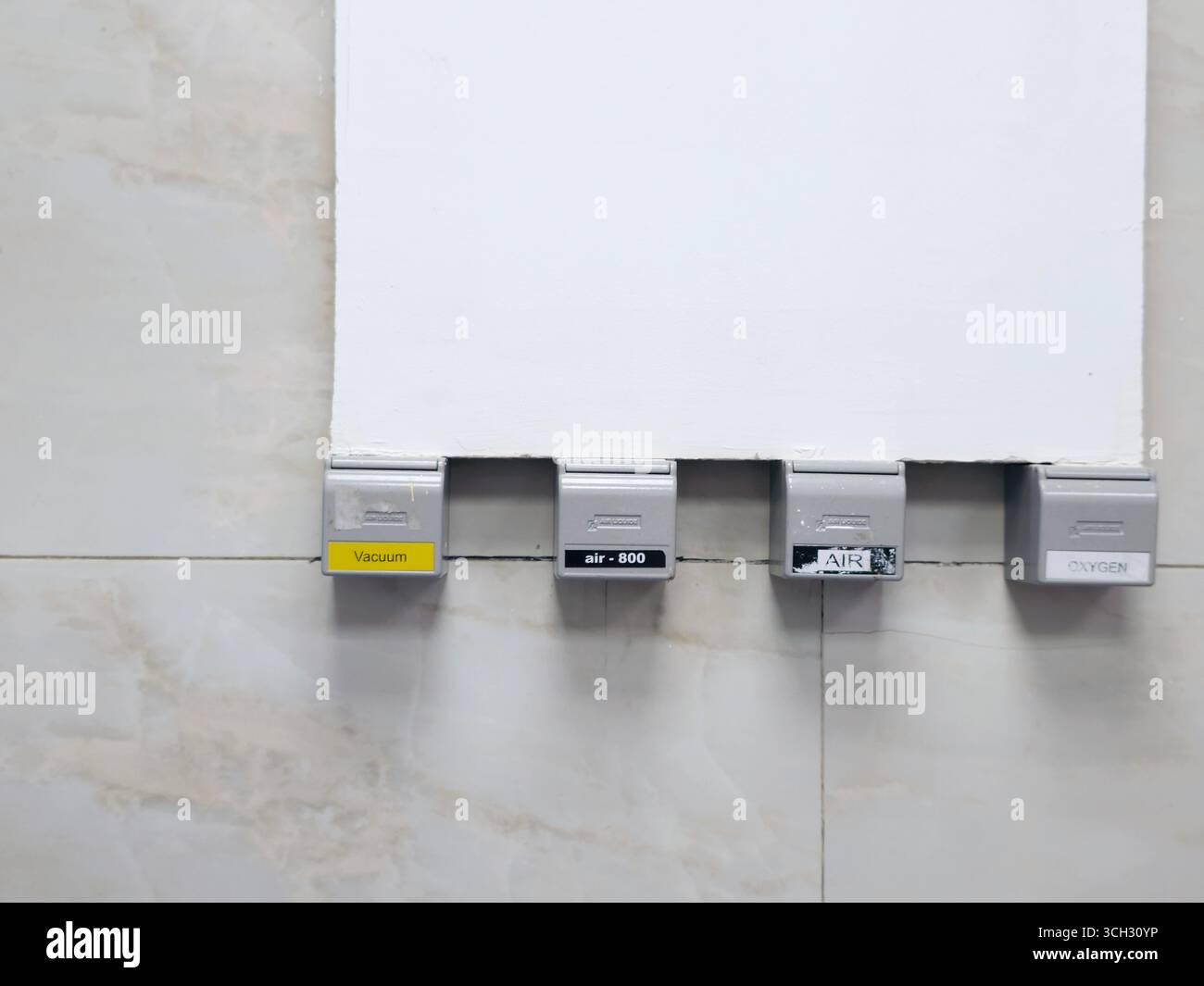 Cairo, Egypt, July 24 2025: Oxygen medical gas outlet, central line for ...