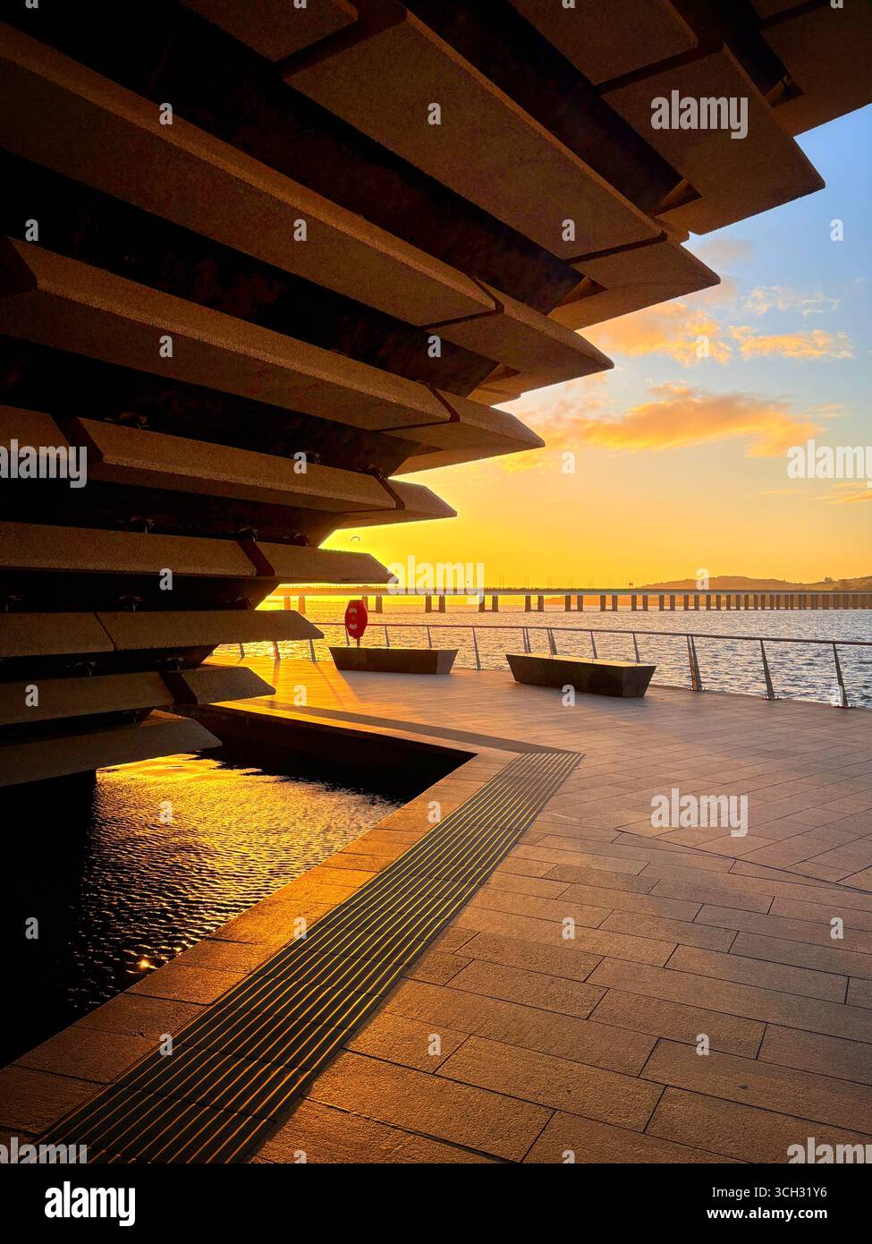 The facade of the V&A Design Museum in Dundee, Scotland. - Smartphone Captured Stock Image