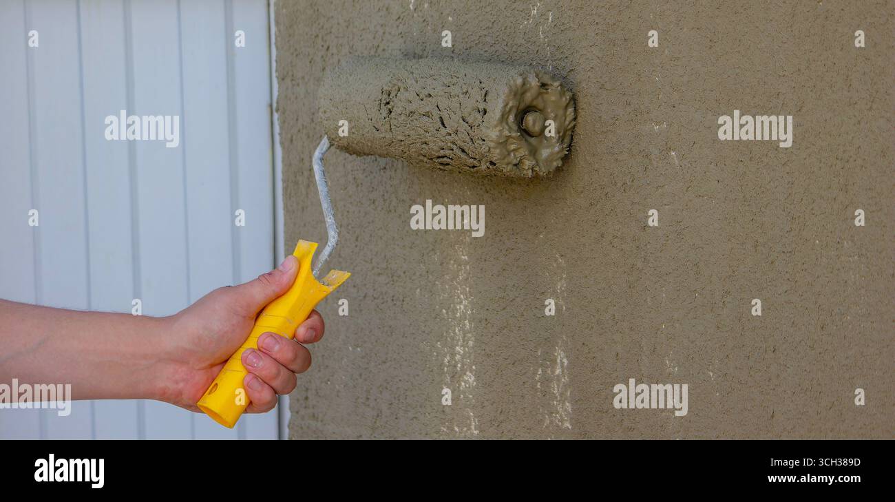 Plastering process house renovation site hi-res stock photography and ...