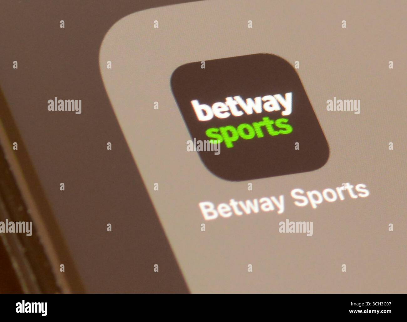 Betway Sports gambling app on smartphone screen Stock Photo