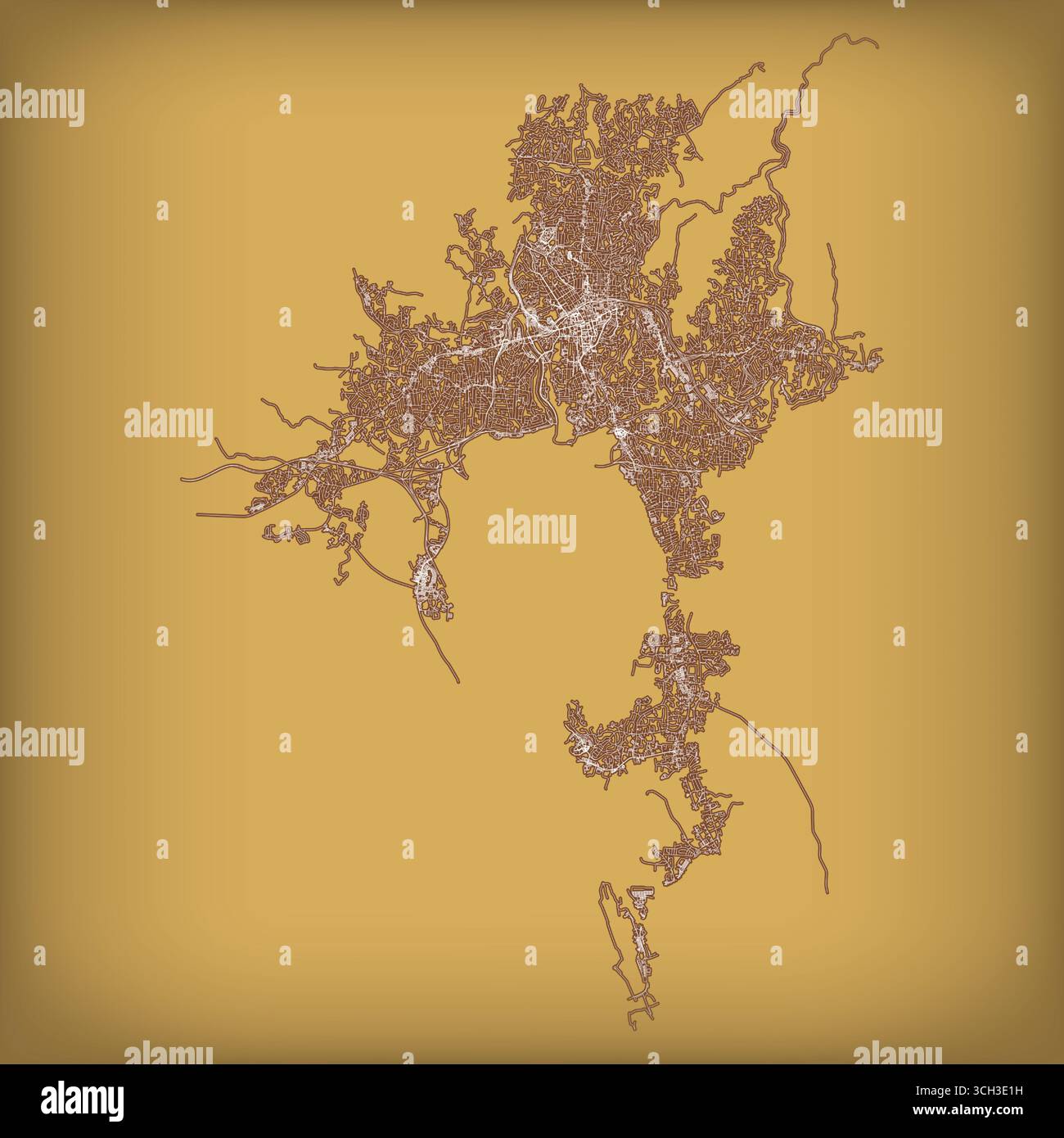 Asheville City in North Carolina United Stated street road map,vector ...