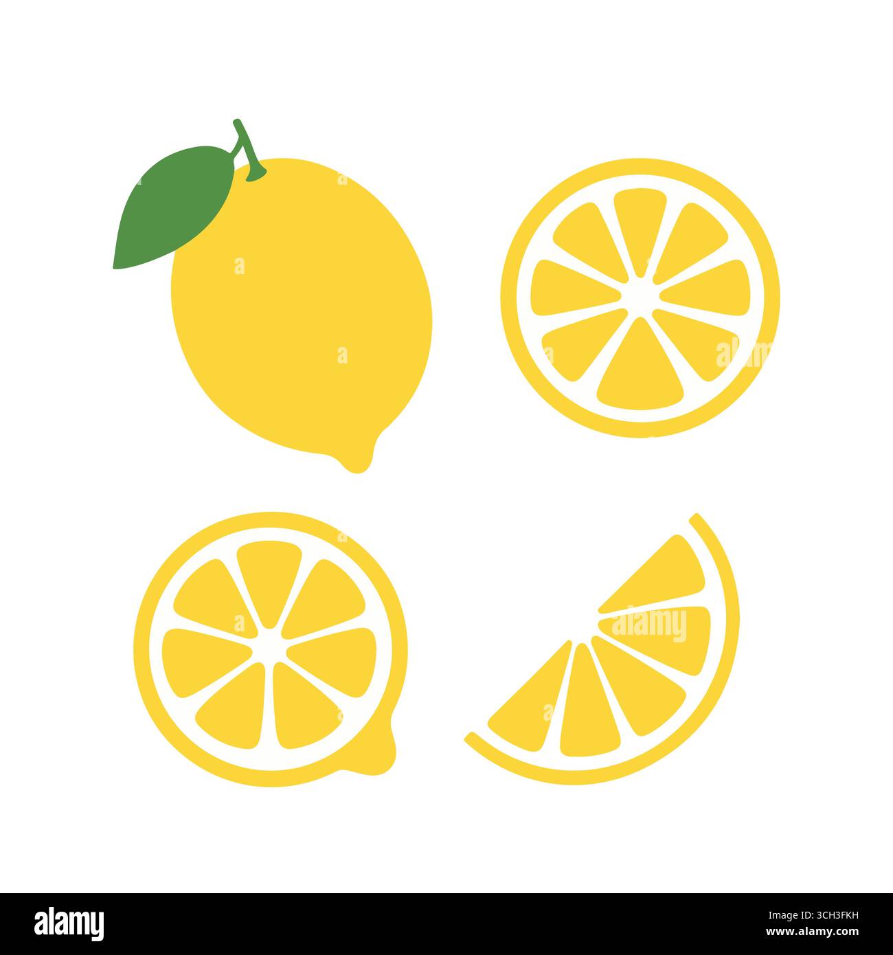 lemon icon vector illustrations isolated on white background Stock Vector