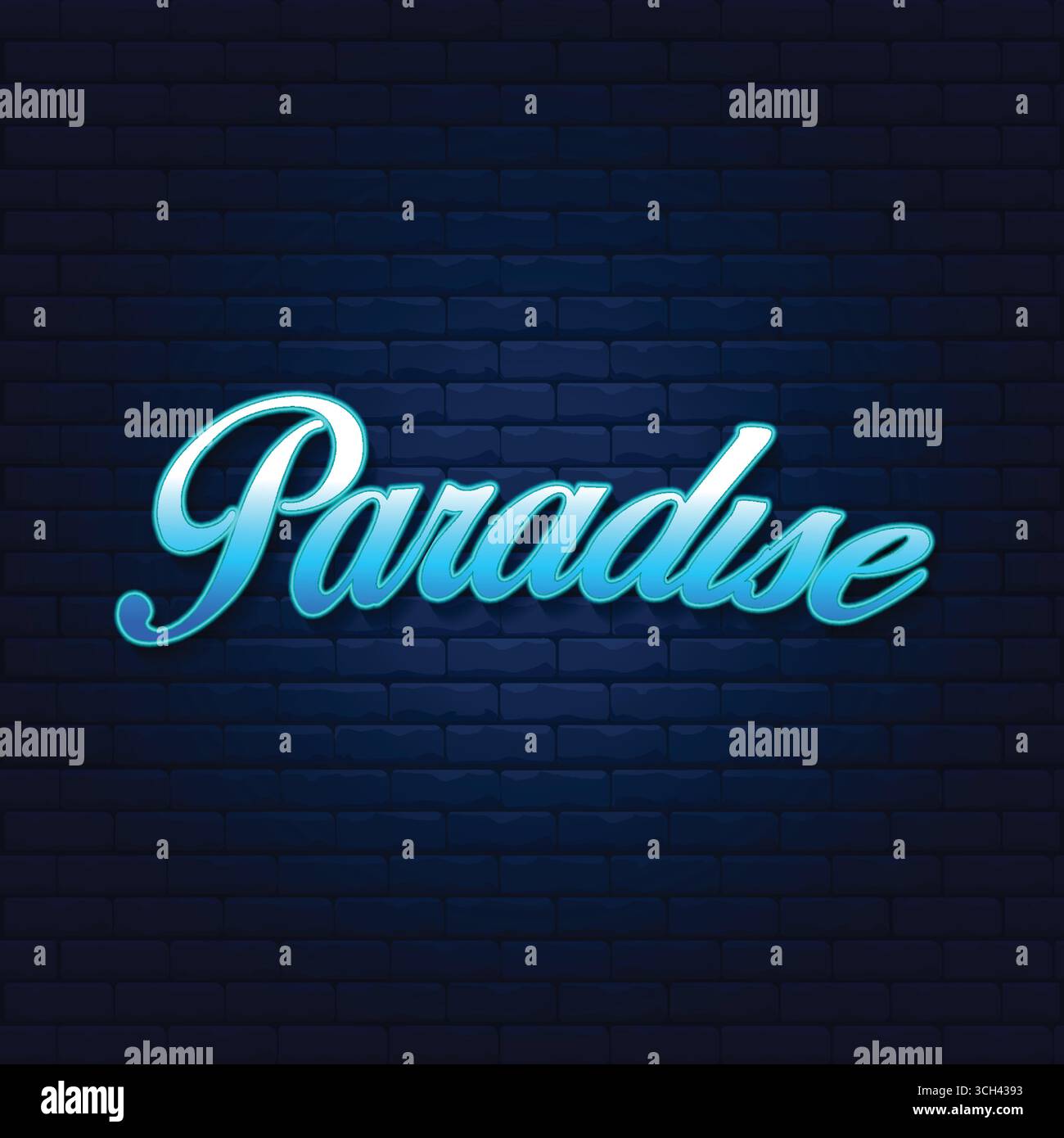 Blue neon lettering Stock Vector Images - Alamy