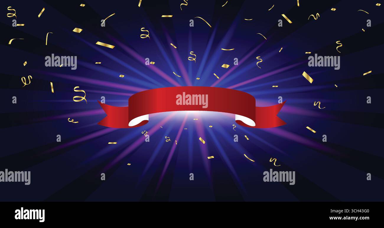 ribbons and writing with a glowing background Stock Vector Image & Art ...