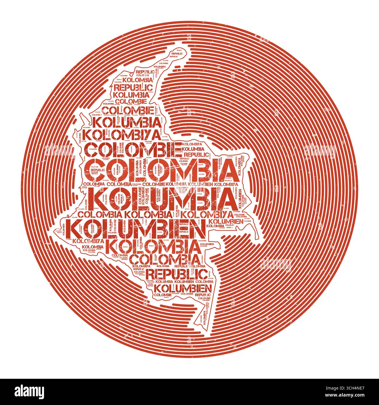 Colombia Vector Image. Country round logo design. Colombia poster in ...