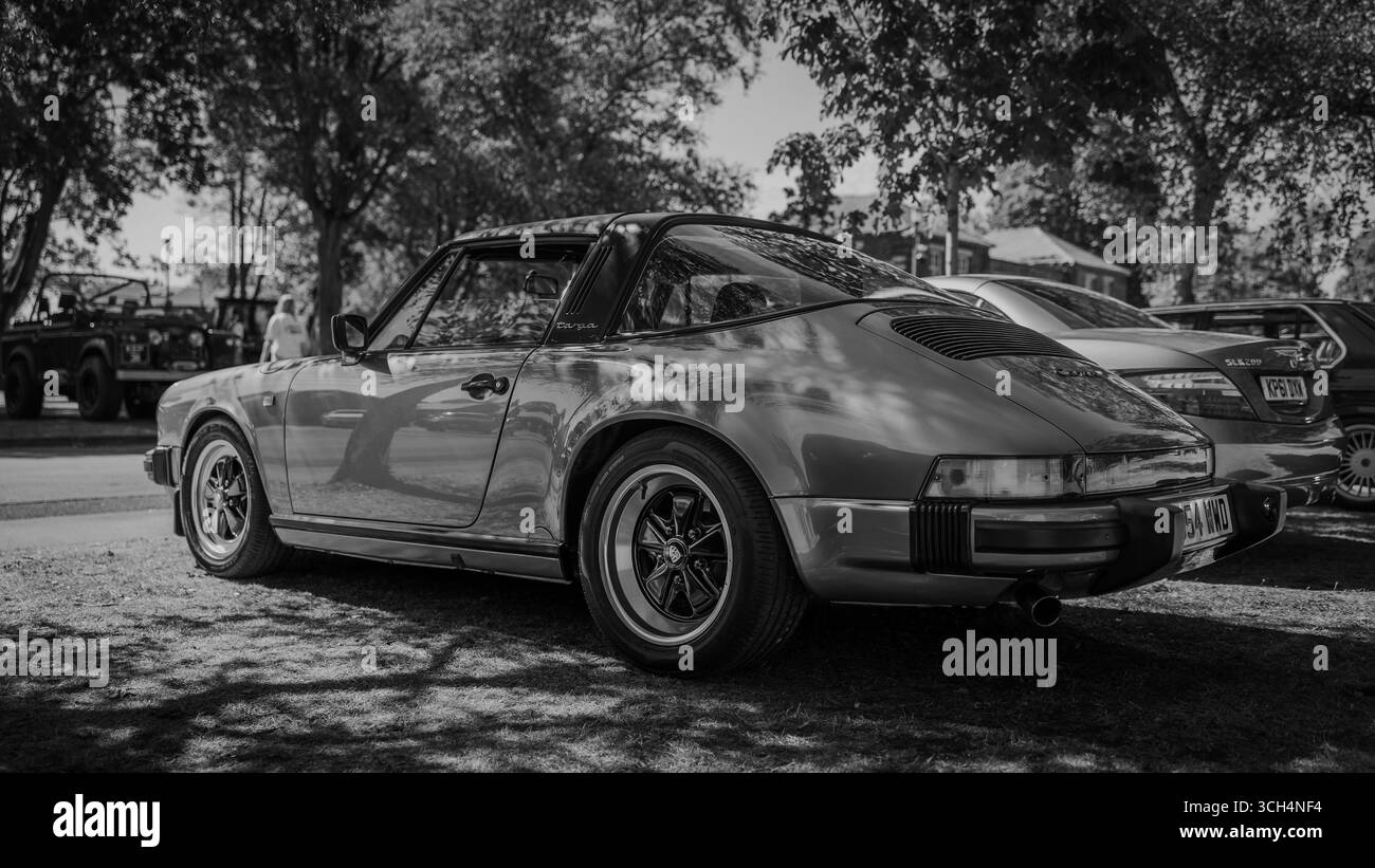 1987 Porsche 911 Carrera Targa, on display at the Bicester Motion Scamble on the 25th August 2025. Stock Photo