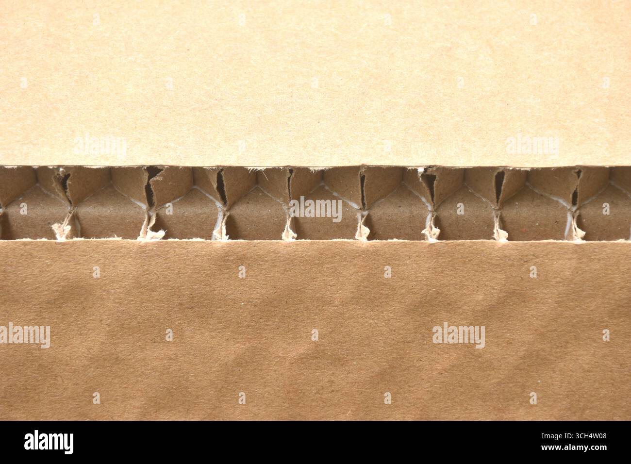 brown hard corrugated paper box texture and background Stock Photo