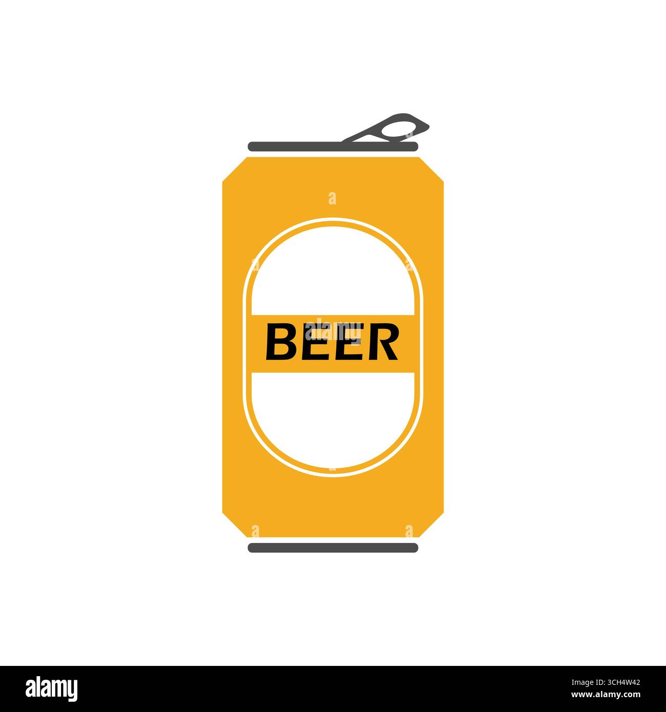 Beer Can Vector Illustration Isolated on White Background. Stock Vector