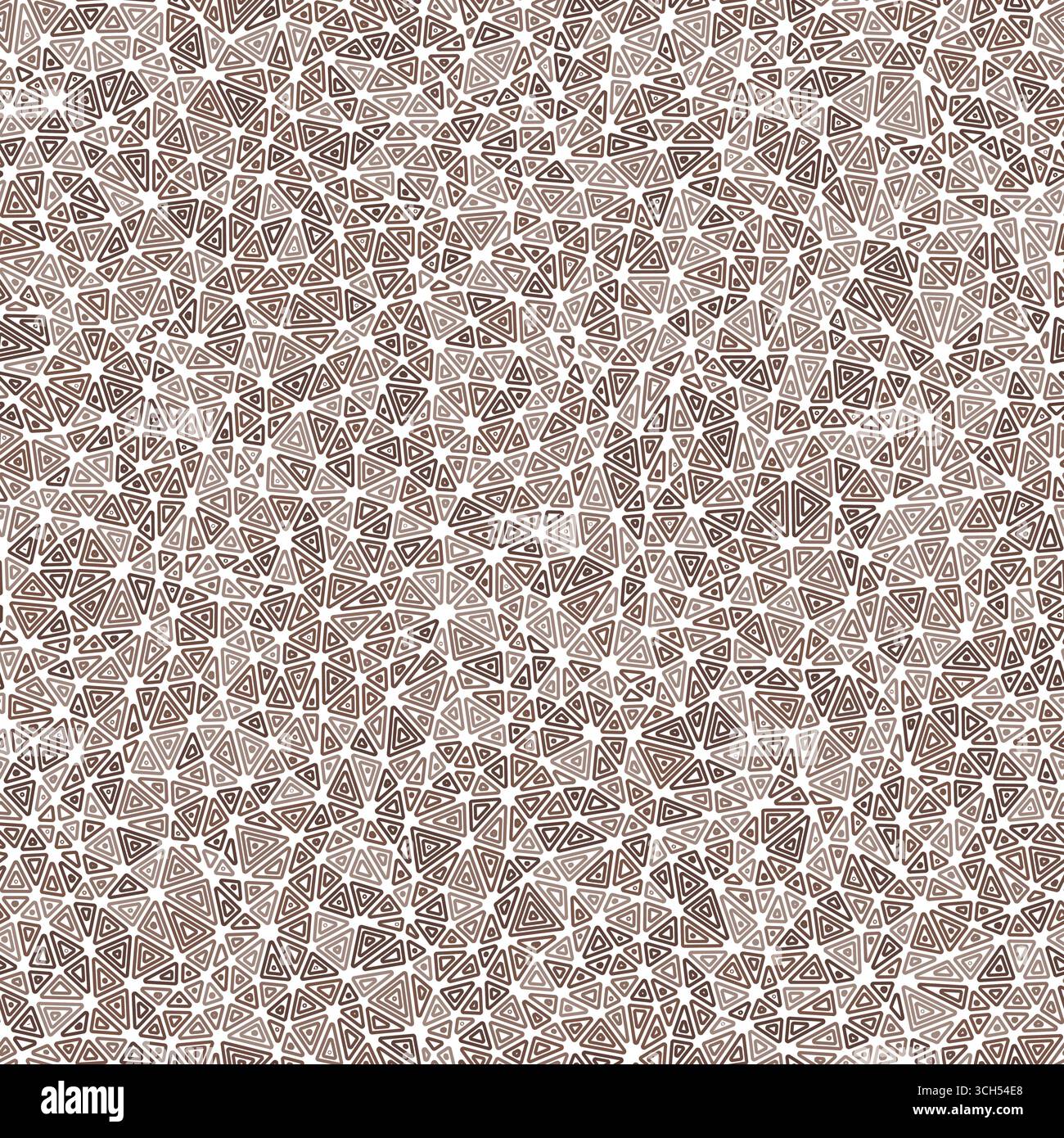 Abstract template background. Small triangles size. Multiple repeated inner triangles. Monotone style. Repeatable pattern. Elegant vector tiles. Stock Vector