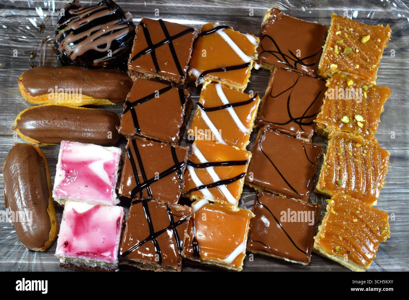 Assorted small Gateaux with different topping, Gateau bites are small ...