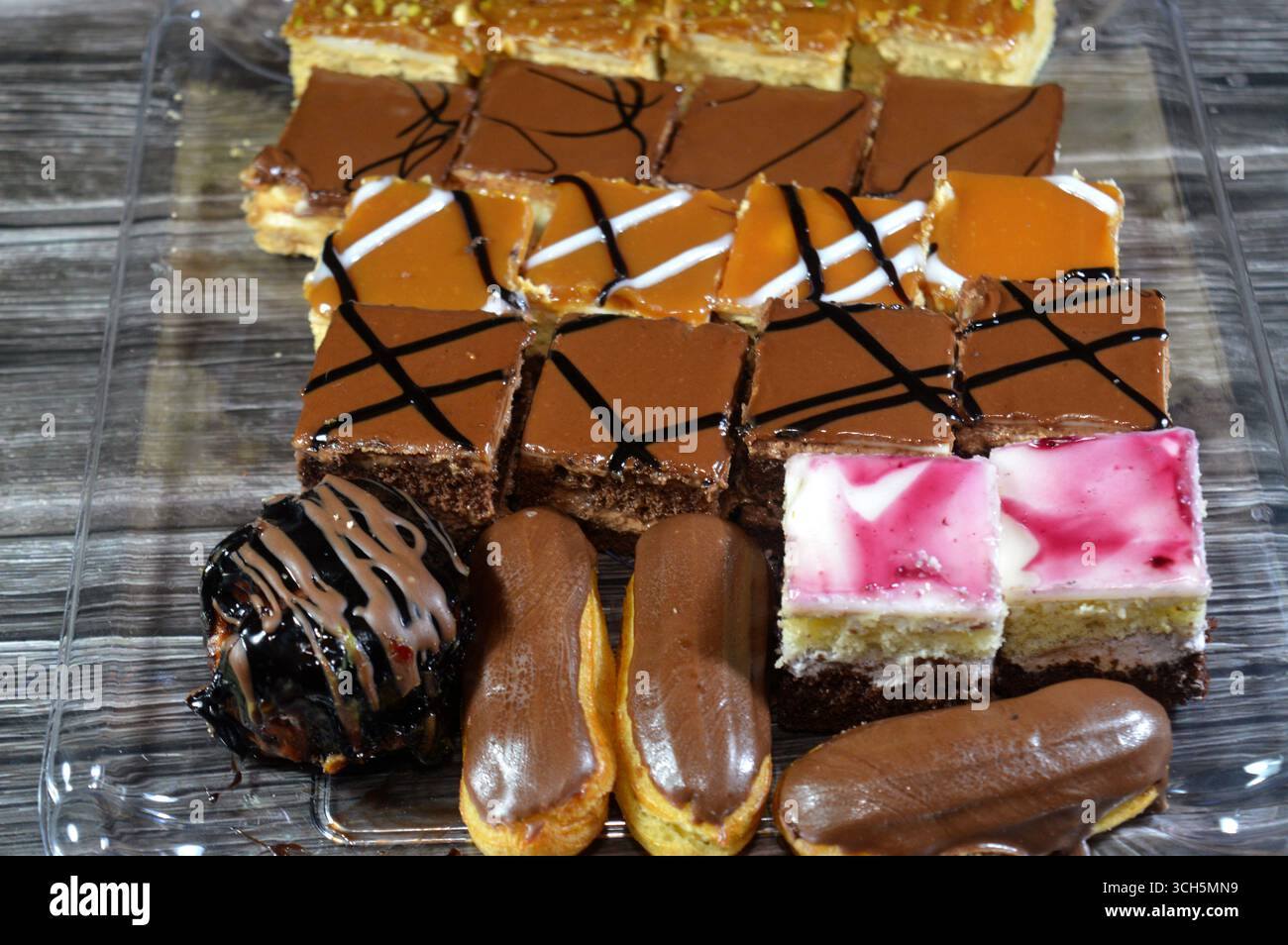 Assorted small Gateaux with different topping, Gateau bites are small ...
