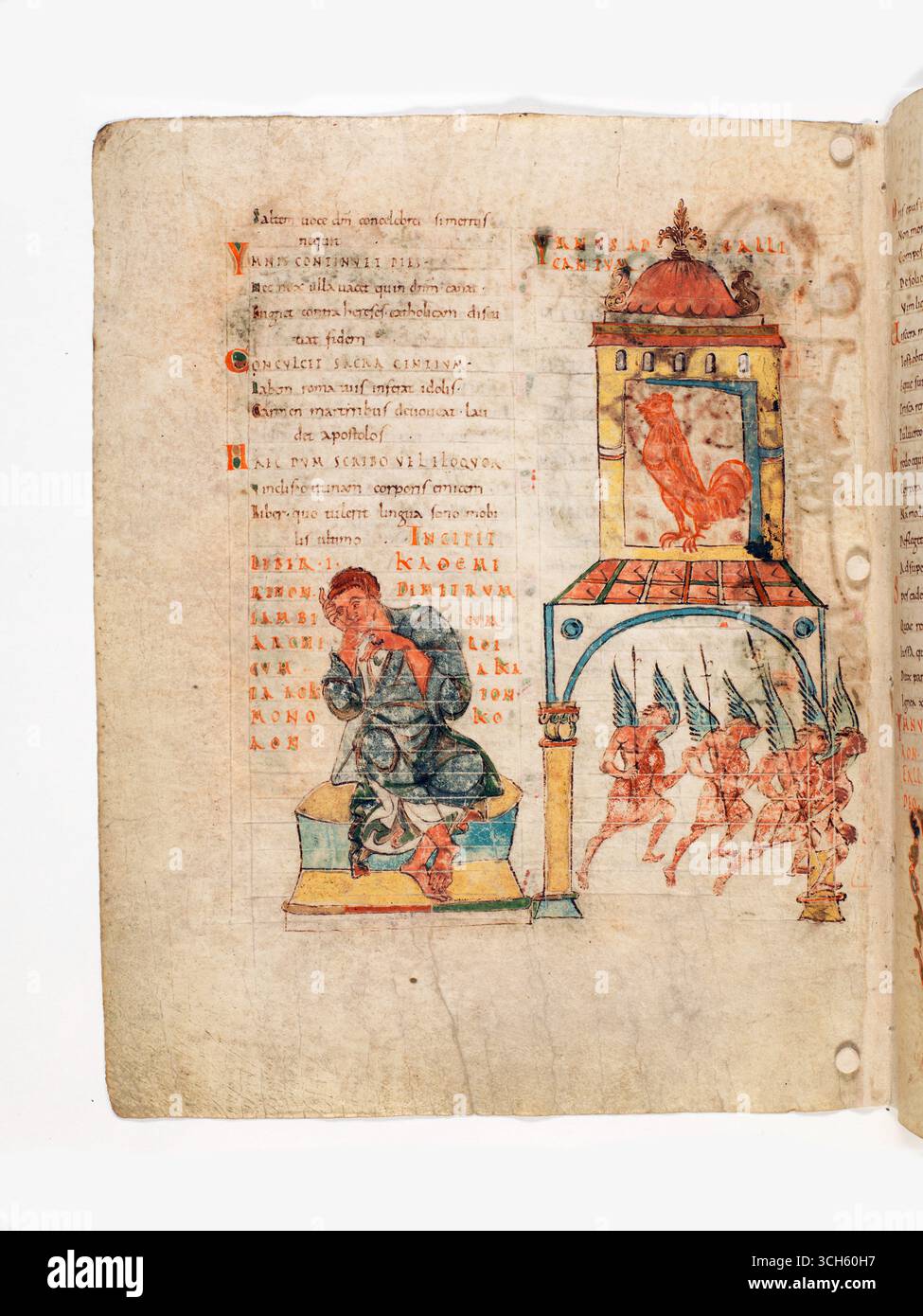 Page from the richly illustrated Prudentius manuscript, created around ...