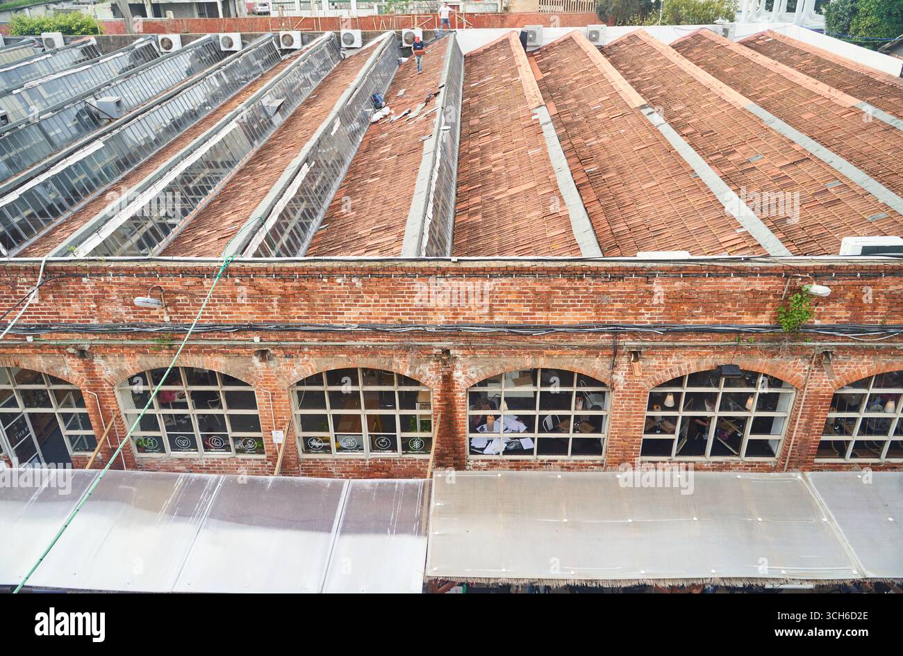 Brick Rooftoop Vibrant rooftop scene showcasing hi-res stock photography and images ...