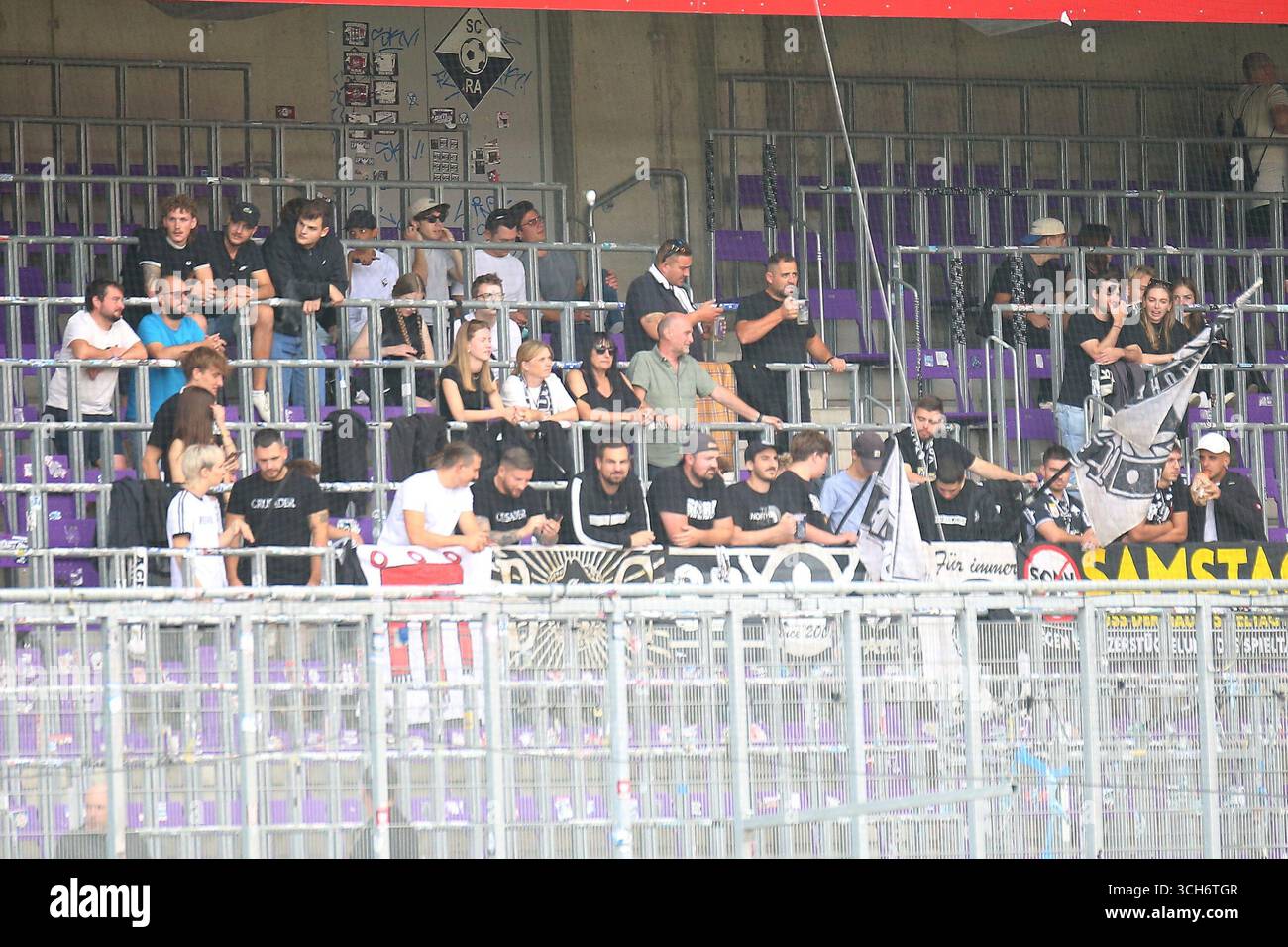 VIENNA, AUSTRIA - AUGUST 31: SCR Altach fans during the Admiral ...