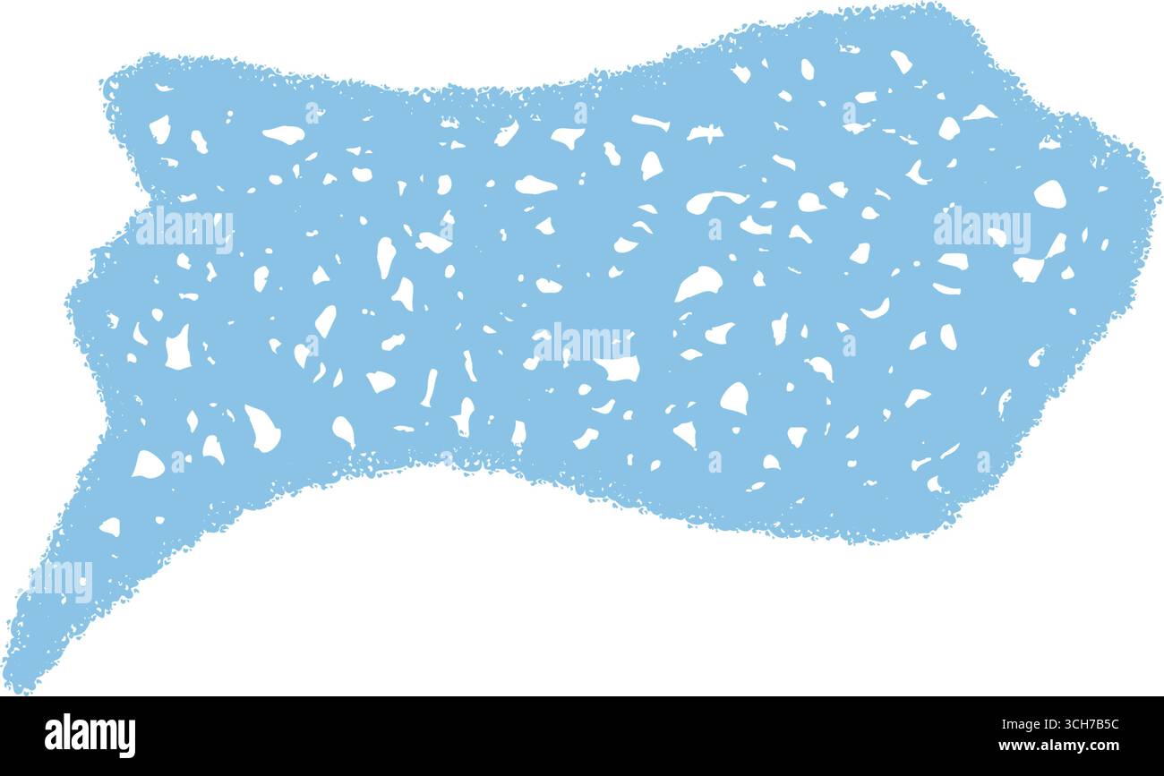 Wavy Chalk Speech Balloon Scribble Stock Vector