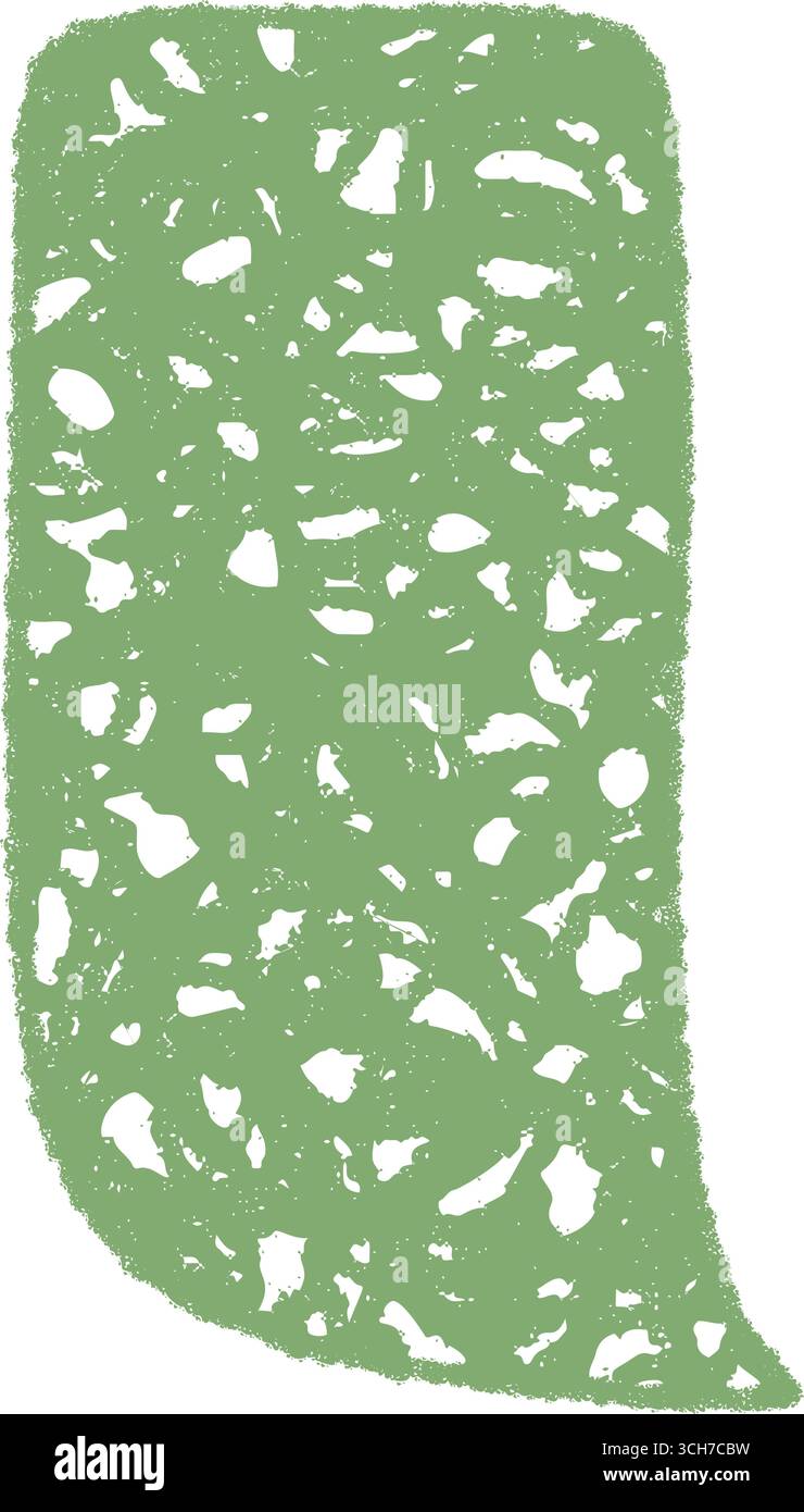Fluid Green Chalk Speech Balloon Rectangle Stock Vector