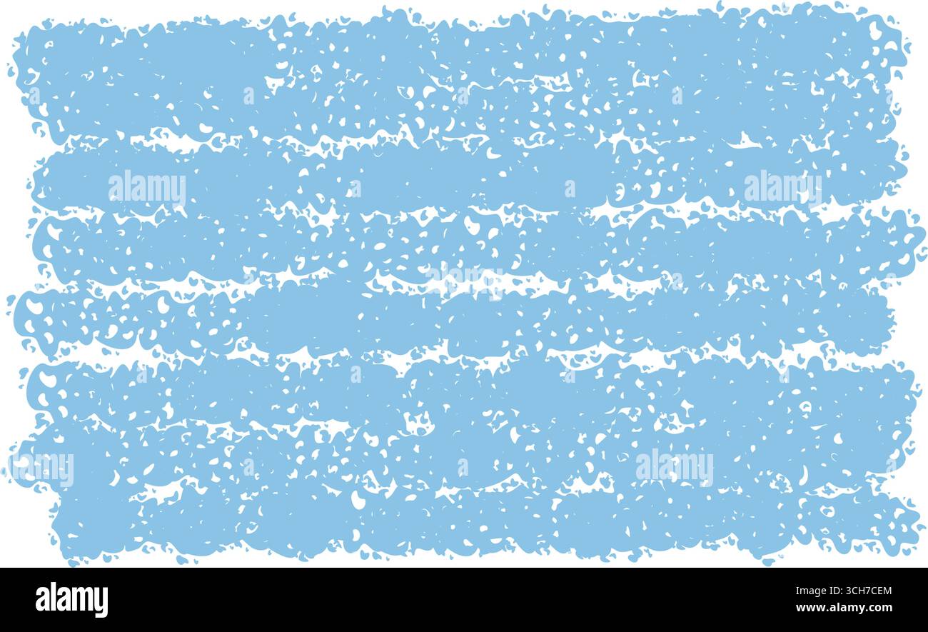 Blue Chalk Rectangle Handdrawn Scribble Frame Stock Vector