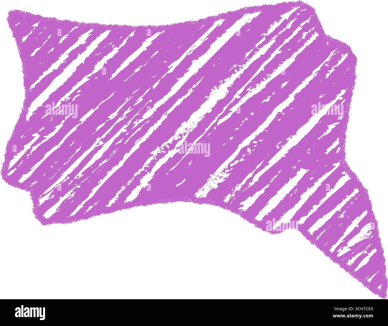 Fluid Wavy Chalk Sketch Speech Balloon Stock Vector