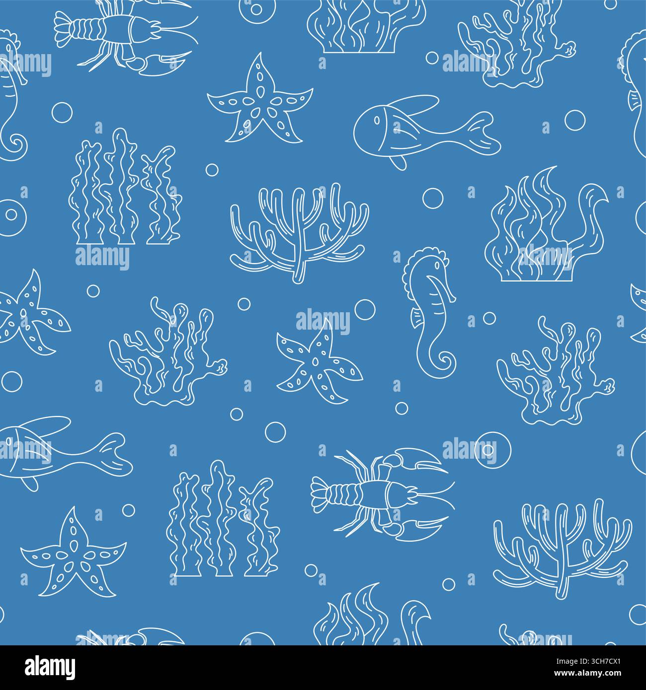 Seamless Underwater Ocean Pattern Stock Vector Image & Art - Alamy