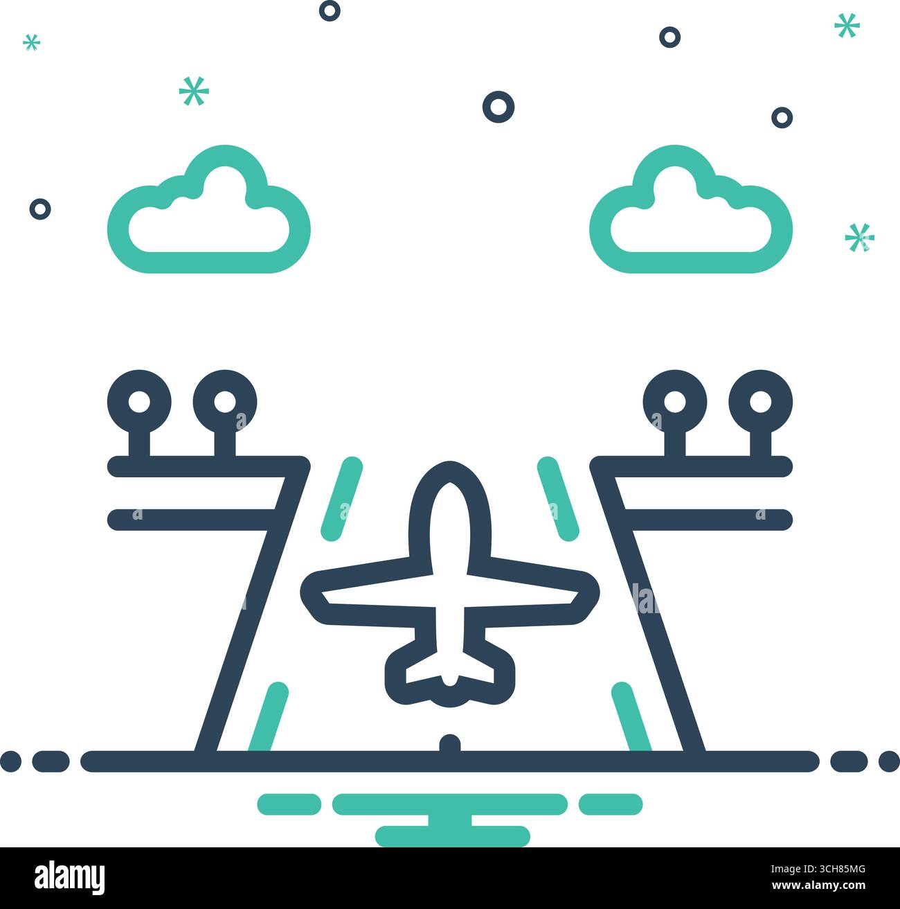 Icon for runway, aeroplane Stock Vector Image & Art - Alamy