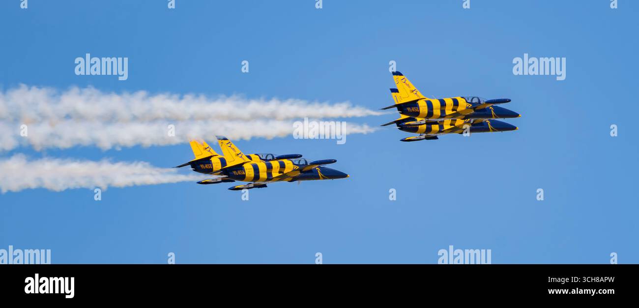 Baltic Bees Jet Team at BIAS Air Show 2025 in Bucharest, Romania Stock ...