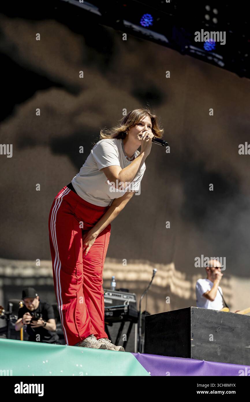 Eva Briegel, singer of the band Juli at the Superbloom Festival, day 2 ...